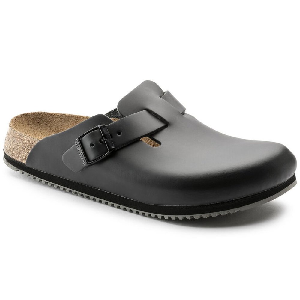 Birkenstock Super Grip Boston - Black Leather
